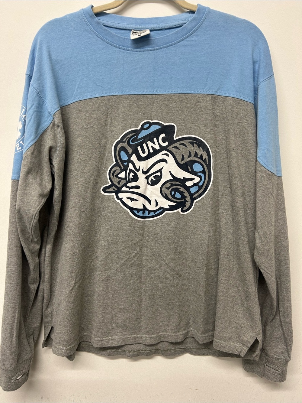 Pressbox UNC Two-Tone Light Blue and Gray Crewneck Sweatshirt